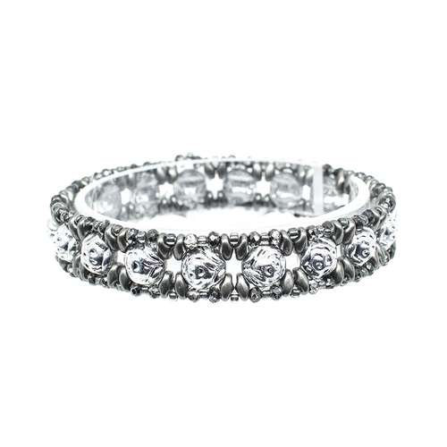 Caroline Rose Bracelet silver bracelet making kit — DIY set with beads and instructions for creating handmade jewelry