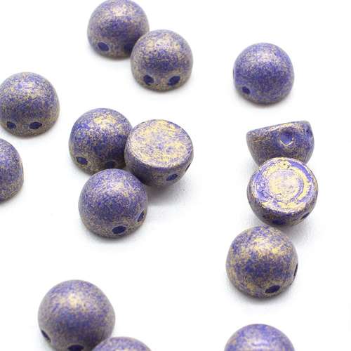 7mm Czech glass glass beads pacifica elderberry — pack of 25, high-quality two-hole beads ideal for jewelry making, bead weaving, and crafts