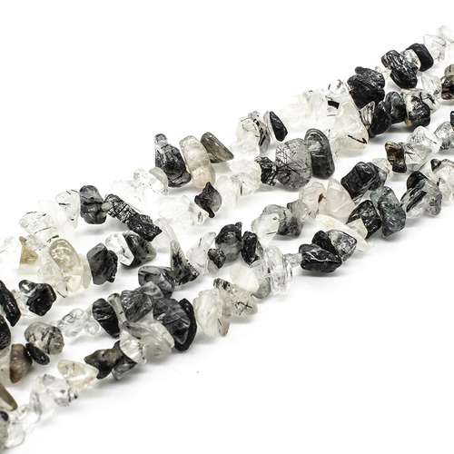 resin druzy bead black rutilated quartz 32" string — sparkling cabochon-style stone ideal for jewelry making, pendants, and craft designs