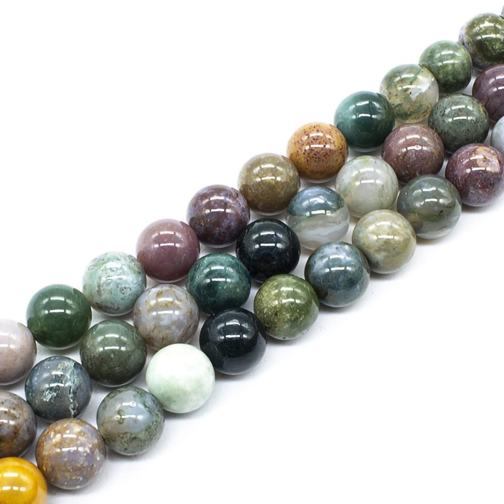 8mm Indian Agate Beads Natural Round Loose Beads for Jewelry Making 15inch Beads 