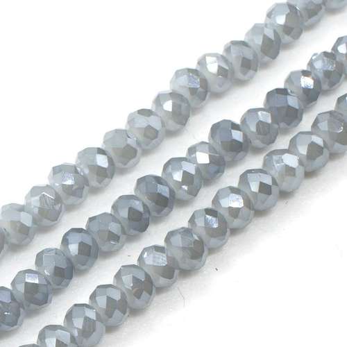 4mm crystal beads silver cloud — plated finish, ideal for jewelry making and beadwork