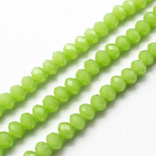 4mm crystal beads opal green, pack of 130 — faceted for jewelry making and beadwork
