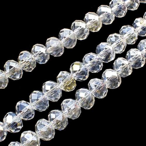 6mm crystal beads crystal ab, pack of 100 — AB finish, faceted for jewelry making and beadwork