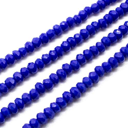 3mm crystal beads opal royal blue, pack of 150 — faceted for jewelry making and beadwork