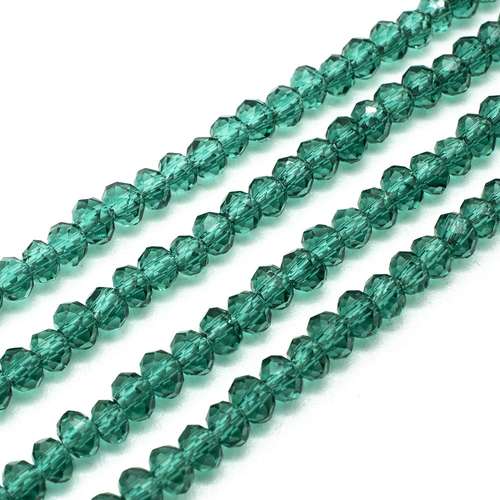 3mm crystal beads teal, pack of 150 — faceted for jewelry making and beadwork