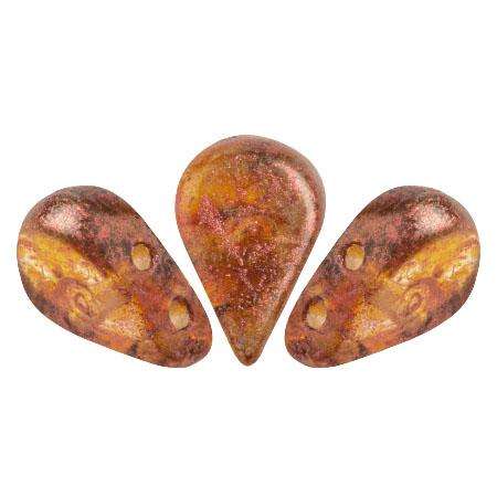 Amos Puca Beads 10g - Crystal Copper Spotted