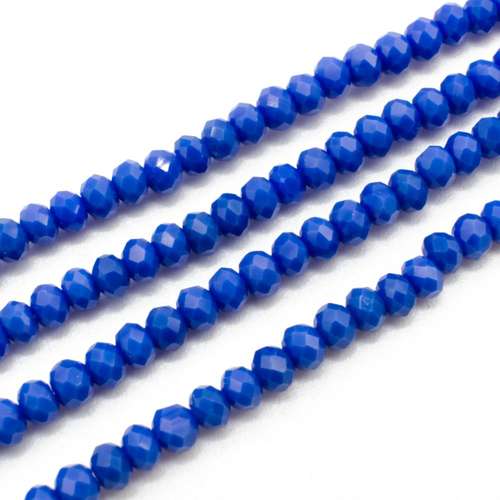3.5mm crystal beads opal royal blue, pack of 130 — faceted for jewelry making and beadwork