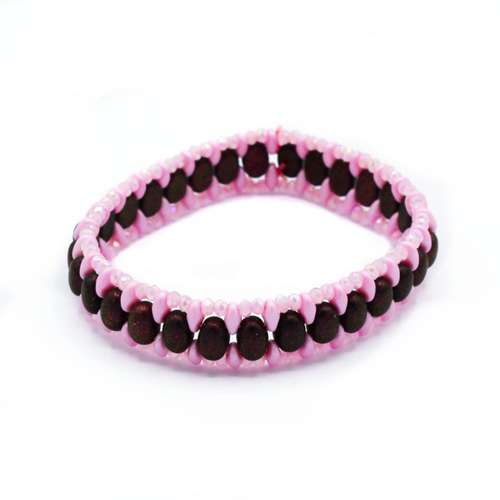 Elastic Samos Bracelet pink bracelet making kit — DIY set with beads and instructions for creating handmade jewelry