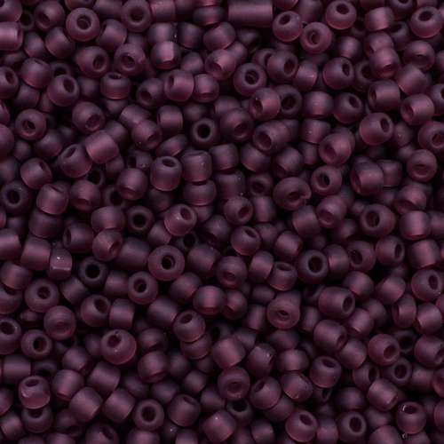 size 8 FGB glass seed beads frosted mauve — 50g pack, ideal for bead weaving, embroidery, and jewelry making