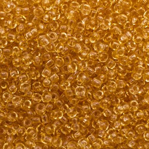 size 8 FGB glass seed beads transparent butter — 50g pack, ideal for bead weaving, embroidery, and jewelry making