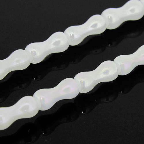 crystal beads pearl white — faceted for jewelry making and beadwork