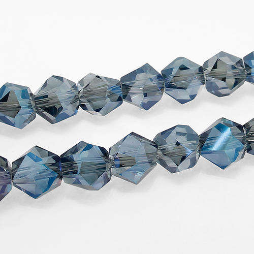 8mm crystal beads electric blue — faceted for jewelry making and beadwork