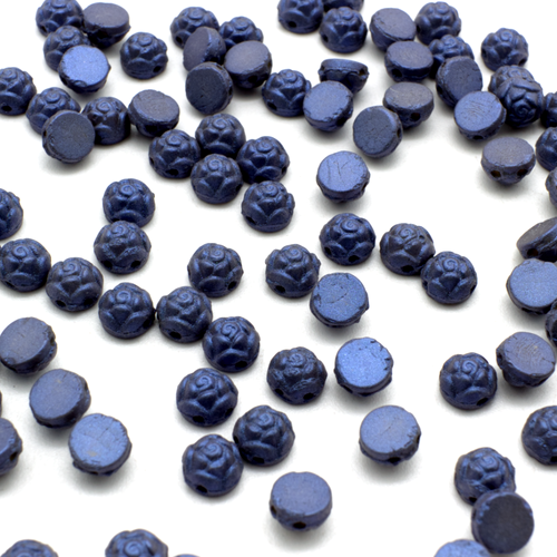 Roseta Cab 6mm 25pcs - Twilight Blue