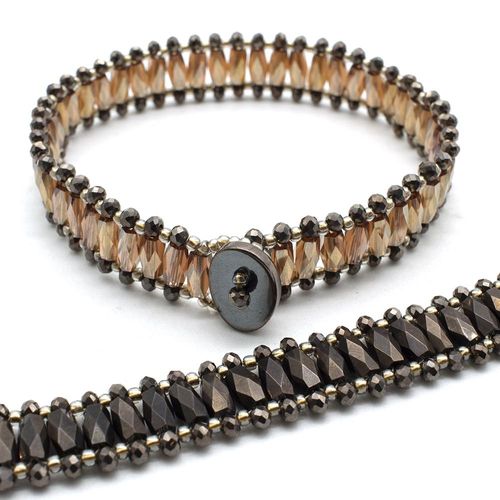 Crystal Barrel Bracelet Makes 2 amber bracelet making kit — DIY set with beads and instructions for creating handmade jewelry