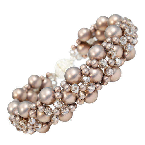 Satin Victoria Bracelet Kit mink bracelet making kit — DIY set with beads and instructions for creating handmade jewelry