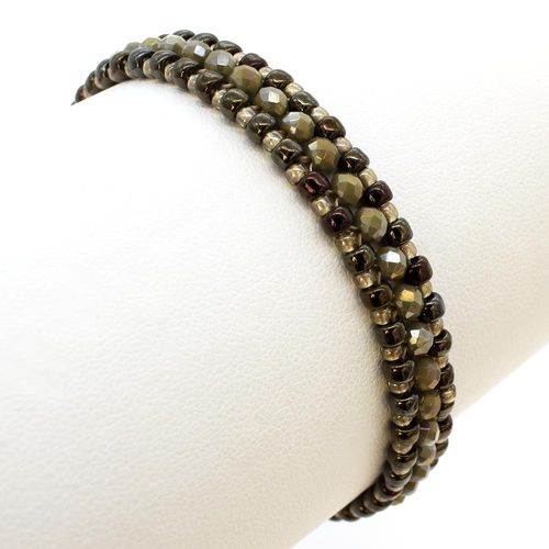 Lara Crystal Bracelets Kit coffee bracelet making kit — DIY set with beads and instructions for creating handmade jewelry