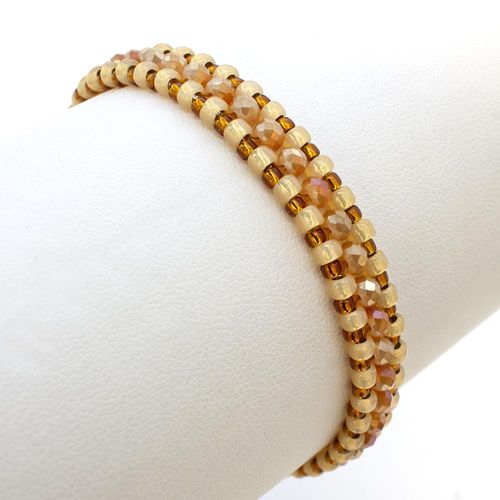 Lara Crystal Bracelets Kit marigold bracelet making kit — DIY set with beads and instructions for creating handmade jewelry