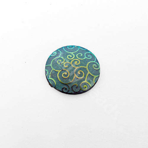 Acrylic Cabochon 20mm Disc - Swirl Iris Red
