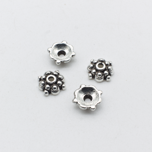 Antique Silver Bead Cap - 8mm 30pcs
