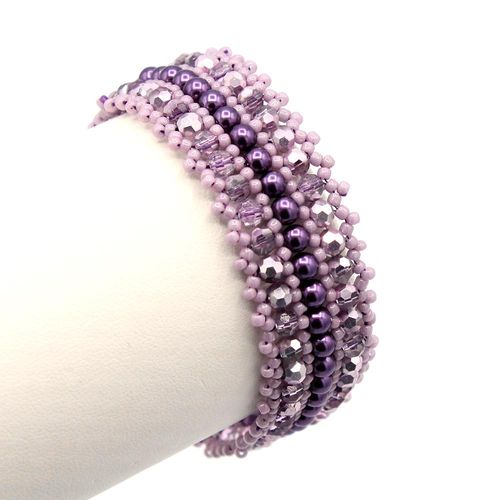 Cynthia Bracelet Makes 2 orchid rose bracelet making kit — DIY set with beads and instructions for creating handmade jewelry