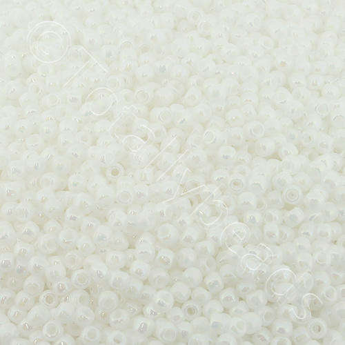 Toho Size 11 Seed Beads 10g - Opaque Rainbow White