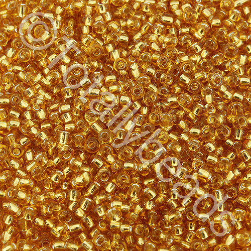 Seed Beads Silver Lined Gold - Size 11 100g