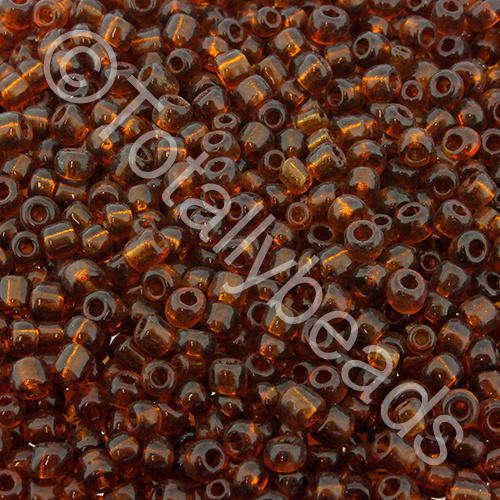 Seed Beads Transparent Brown - Size 11 100g