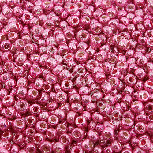 Seed Beads Metallic Pink - Size 8 100g