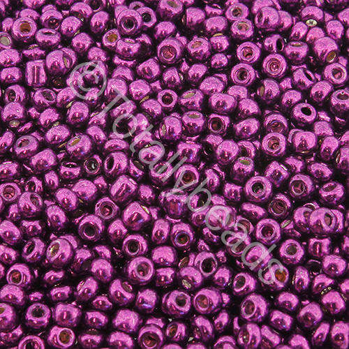 Seed Beads Metallic Plum - Size 8 100g