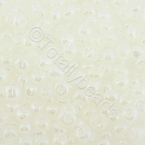 Seed Beads Pearl Shine White - Size 6 100g