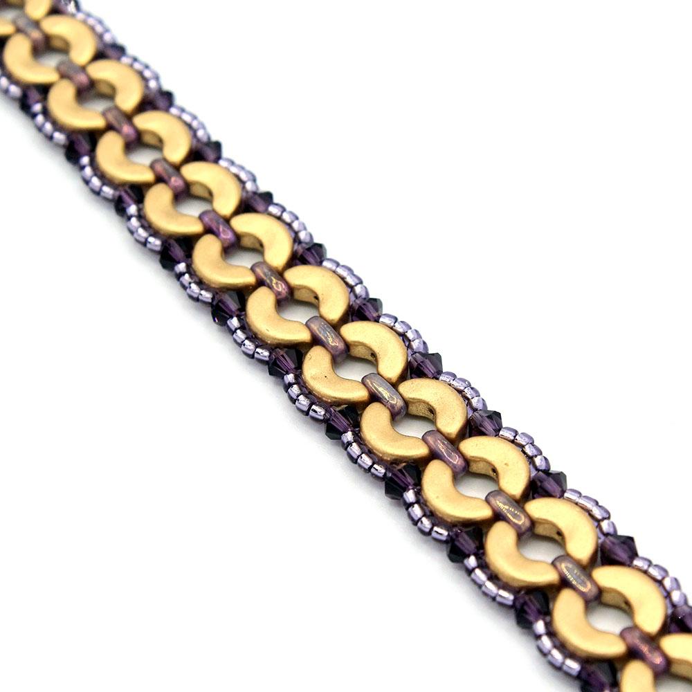 Sybil Arcos Bracelet gold tanzanite bracelet making kit — DIY set with beads and instructions for creating handmade jewelry