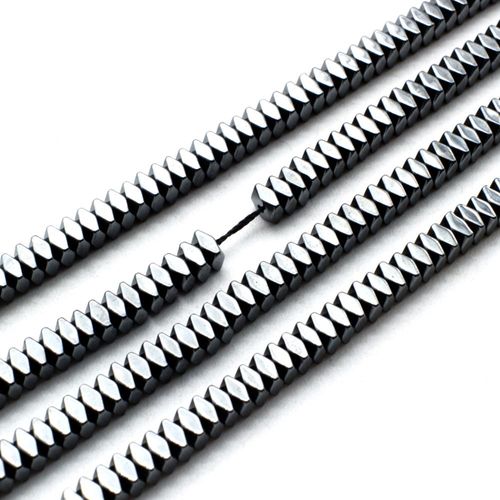 4x2mm hematite beads — for jewelry making, crafting, and beadwork projects