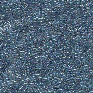 size 11 Miyuki Delica seed beads lined light blue 5g — 5g pack, premium Japanese cylinder beads perfect for bead weaving, embroidery, and…