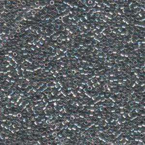 size 11 Miyuki Delica seed beads transparent grey iris db107 5g — 5g pack, premium Japanese cylinder beads perfect for bead weaving, embr…