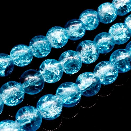 Crackle Beads Round 8mm Turquoise 50pcs for jewellery making