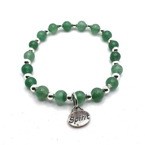 Faith Gemstone Bracelet green aventurine bracelet making kit — DIY set with beads and instructions for creating handmade jewelry