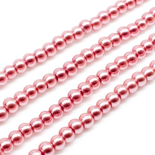 Glass Pearl Round Beads 3mm - Watermelon
