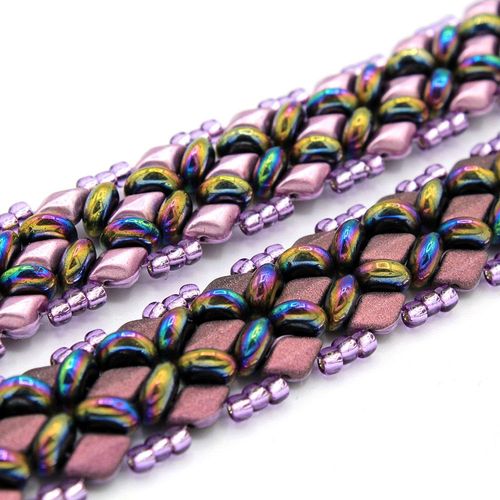 Marylin Bracelet Makes 2 petrol pink bracelet making kit — DIY set with beads and instructions for creating handmade jewelry