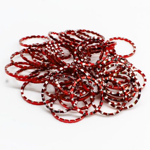 Aluminium Coloured Rings 20mm Red 10pcs for jewellery making