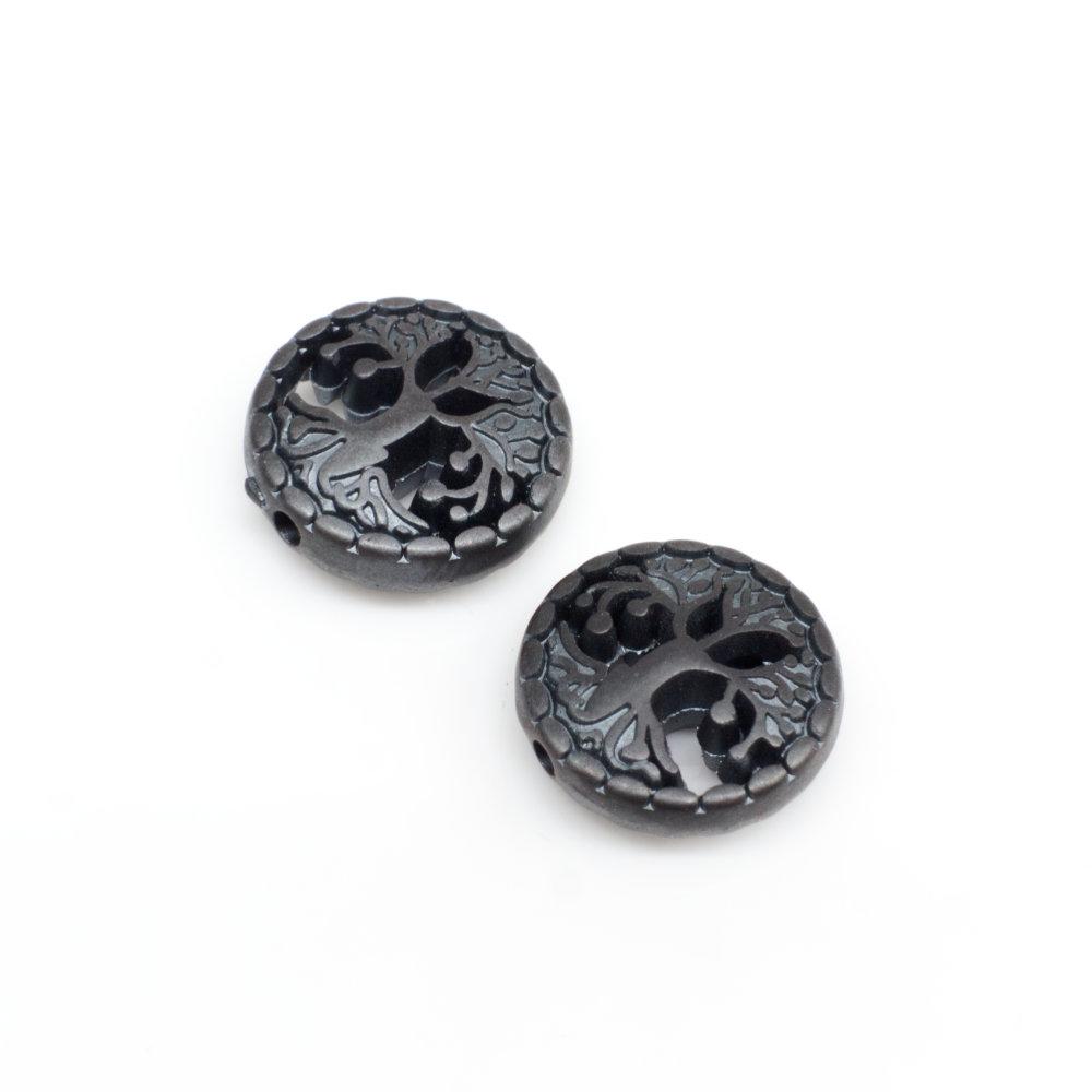 12mm hematite beads — for jewelry making, crafting, and beadwork projects