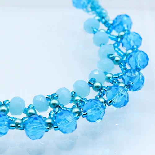 Christina Necklace iced turquoise necklace making kit — DIY set with beads and instructions for creating handmade jewelry