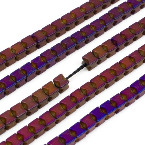 3mm hematite cube — for jewelry making, crafting, and beadwork projects