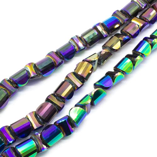 8mm crystal beads purple rainbow, pack of 25 — faceted for jewelry making and beadwork