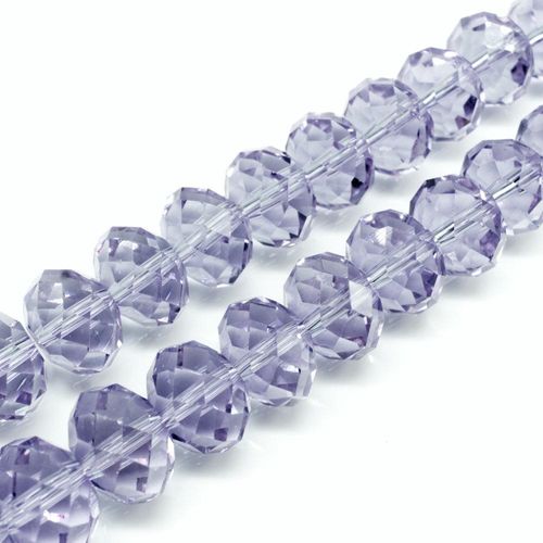 14mm crystal beads lilac, pack of 16 — faceted for jewelry making and beadwork