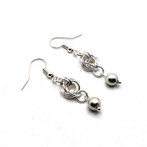 Mobius Pearl Earrings 10 Pairs hematite pearl earring making kit — DIY set with beads and instructions for creating handmade jewelry