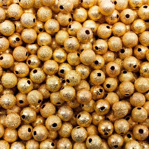 Stardust Beads 6mm Gold 16 pcs for jewellery making