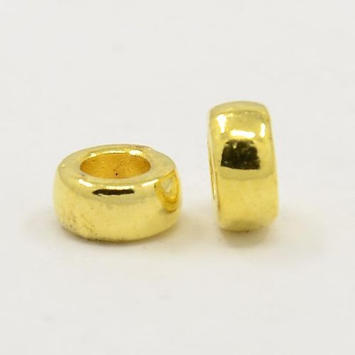 Metal Bead Rondelle 7x4mm 20pcs Gold for jewellery making