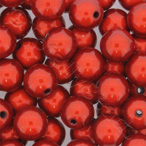 12mm Miracle acrylic round beads 12mm round red 25pcs — pack of 25, reflective 3D-effect beads ideal for jewelry making, crafts, and deco…