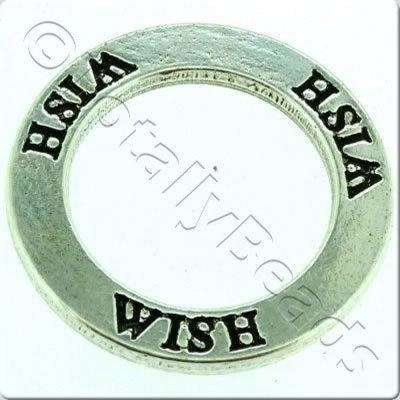 Tibetan Silver Message Ring - Wish
