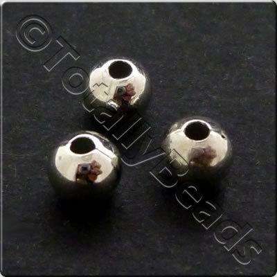 Metalised Acrylic Bead Round 4mm - Antique Silver 400pcs